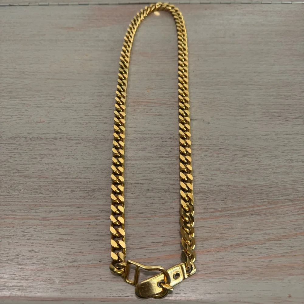 Vintage Cadoro‎ Gold Tone Heavy Chain Fashion Belt Statement Chunky Necklace